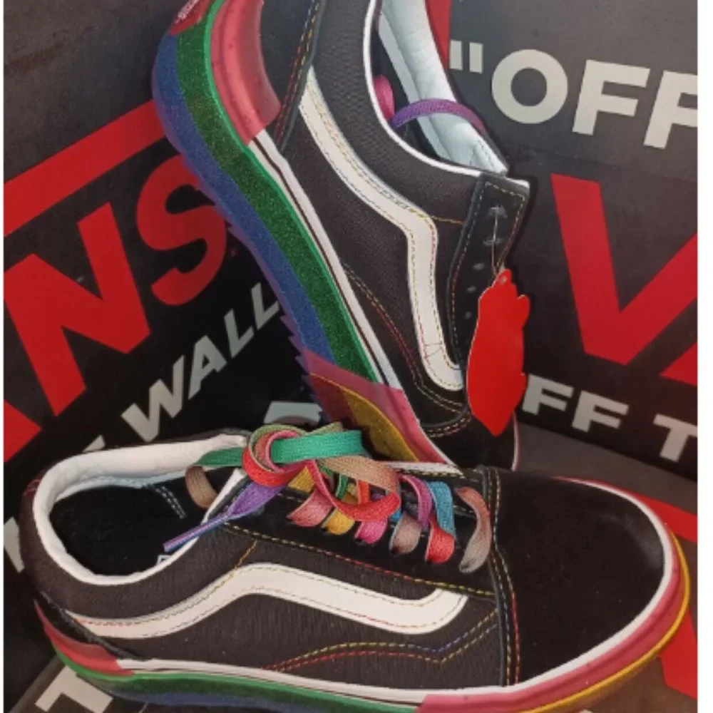 Vans Old Skool Stacked Rainbow Glitter Platform Men's 3.5/Women's 5 VN0A4U15WW1
